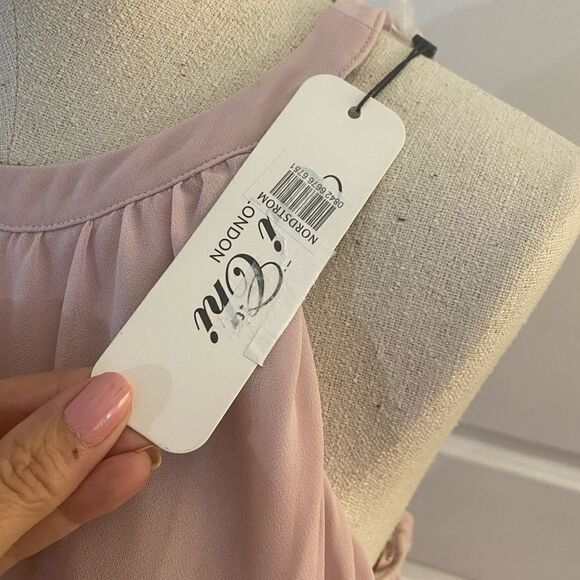 Halter Neck Pleater Maxi Dress by Chi Chi London Sz 10 - Picture 11 of 13